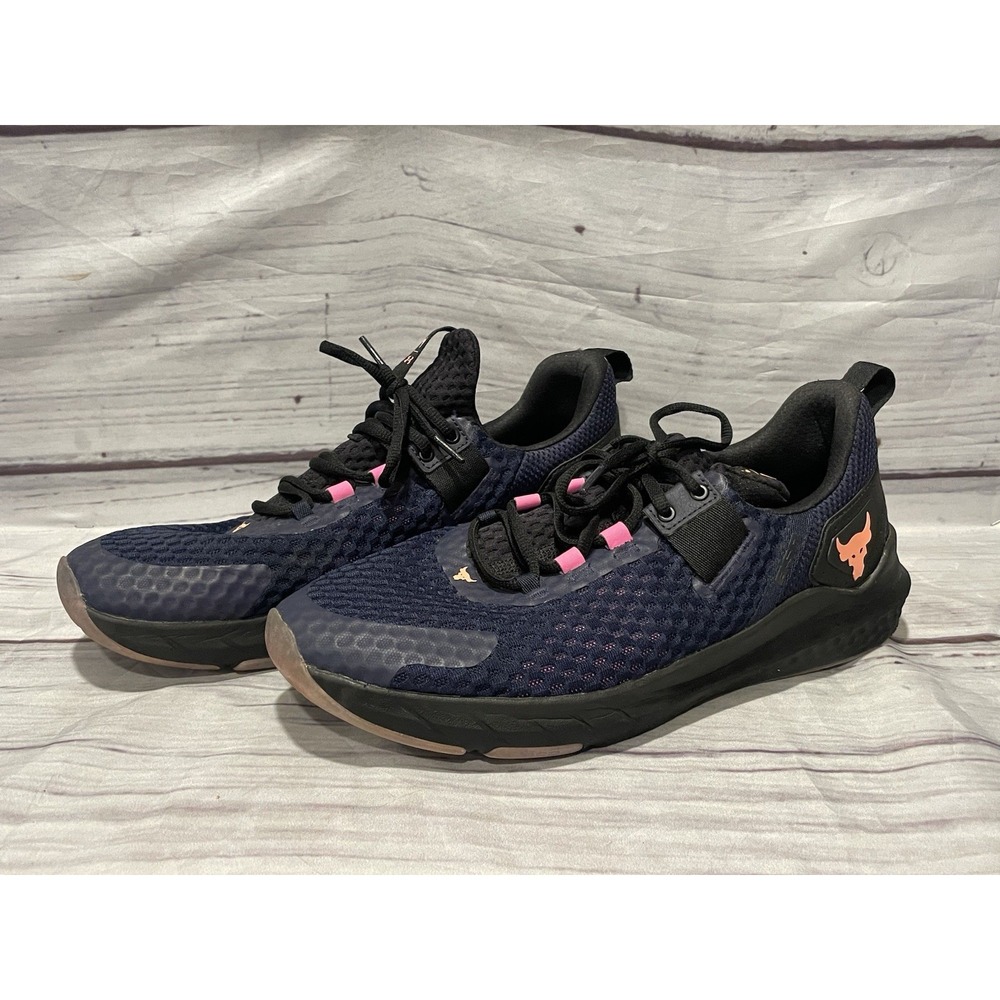 Under Armour Project Rock BSR Midnight Flare Orange Shoes Sneakers Men Size 12.5